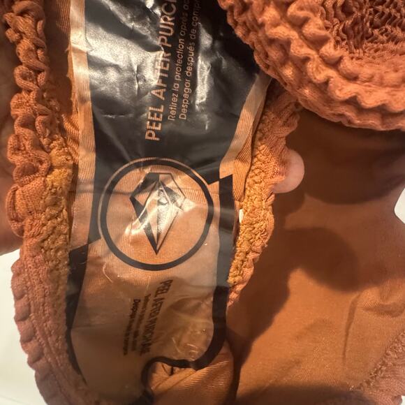 Volcom Women's Simply Scrunch Backless One-Piece Swimsuit Rust Size Large NWOT - Picture 10 of 13